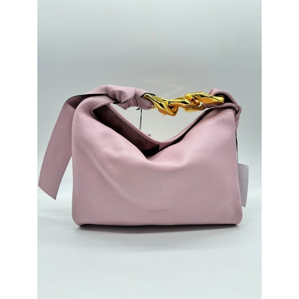 Jw Anderson Medium Leather Chain hobo bag - Pale Pink - Picture 11 of 16